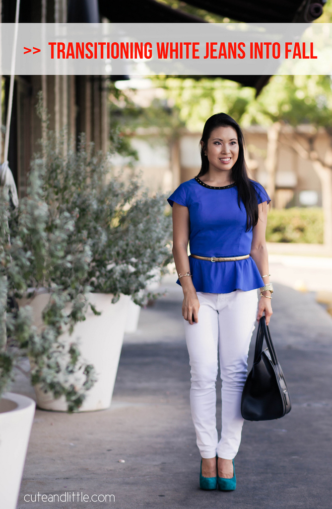 Transitioning White Jeans Into Fall