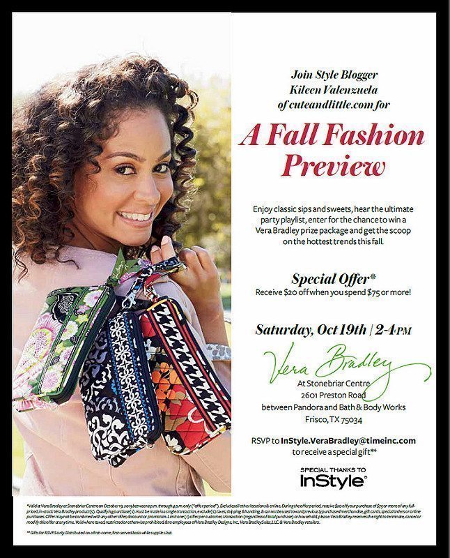 Vera Bradley Fall Fashion Event!