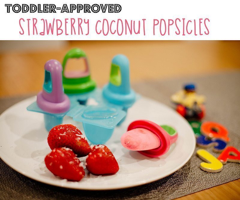 Easy 3-Ingredient Strawberry Coconut Popsicles (Toddler-Approved!)