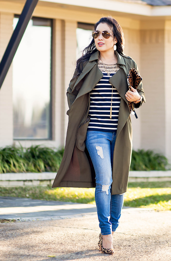 Olive Trench Neutrals + Butt-Lifting Jeans