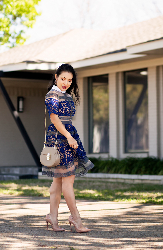 Romantic Lace + Edgy Mesh in a Pretty Spring Frock