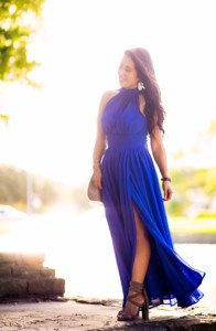 cute & little | petite fashion blog | azazie royal blue iman dress | custom-fitted bridesmaid dress review