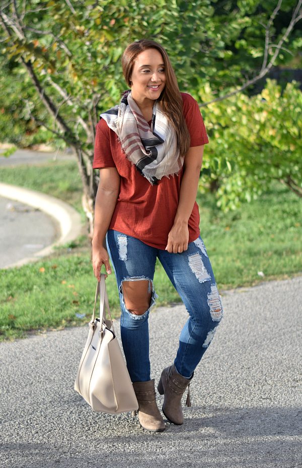 fall tones outfit