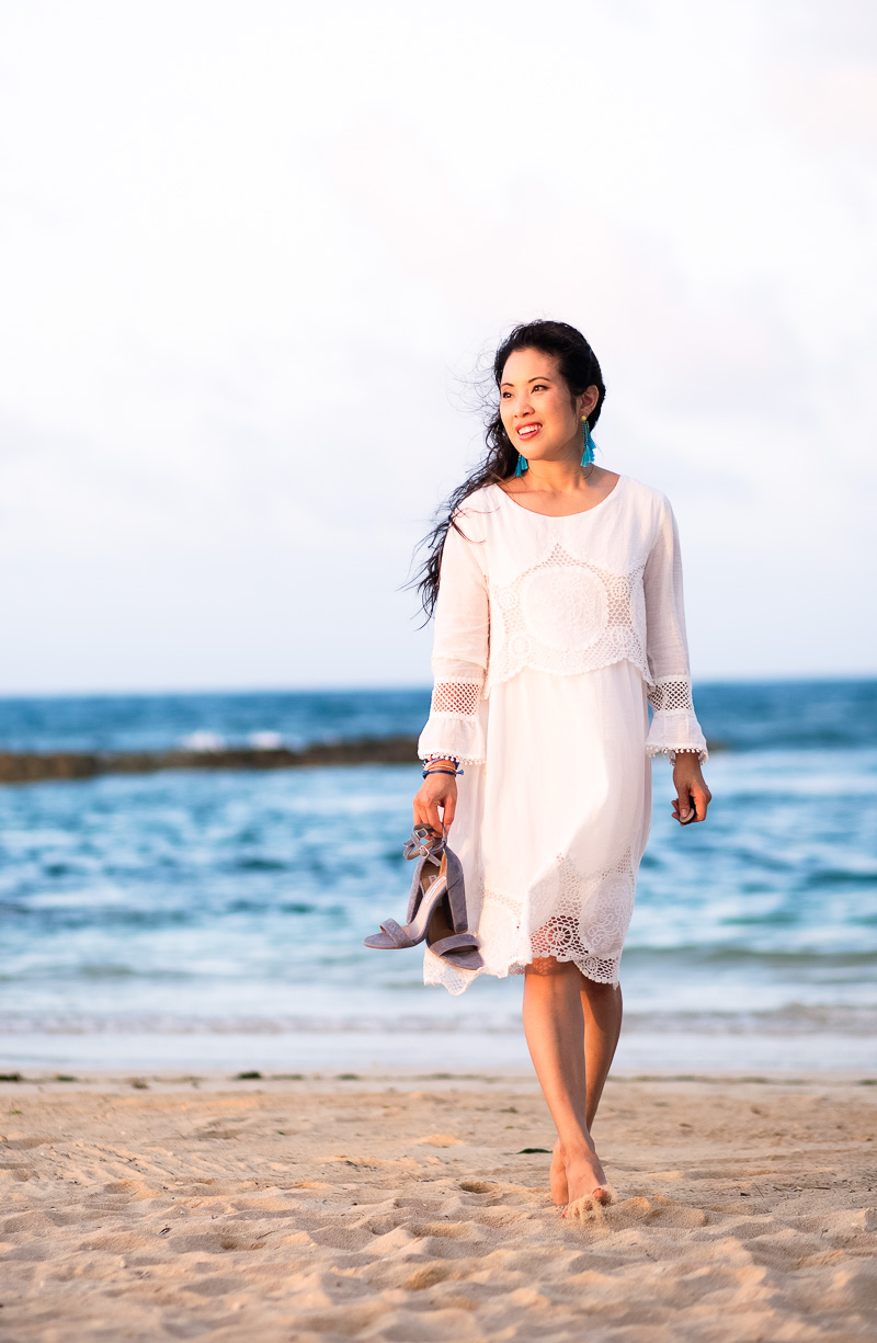 cute & little | petite fashion blog | white crochet lace beach dress | montego bay jamaica travel summer outfit