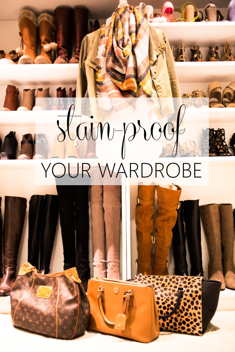 petite fashion blog | fall wardrobe closet prep | scotchgard stain proof tips how-to
