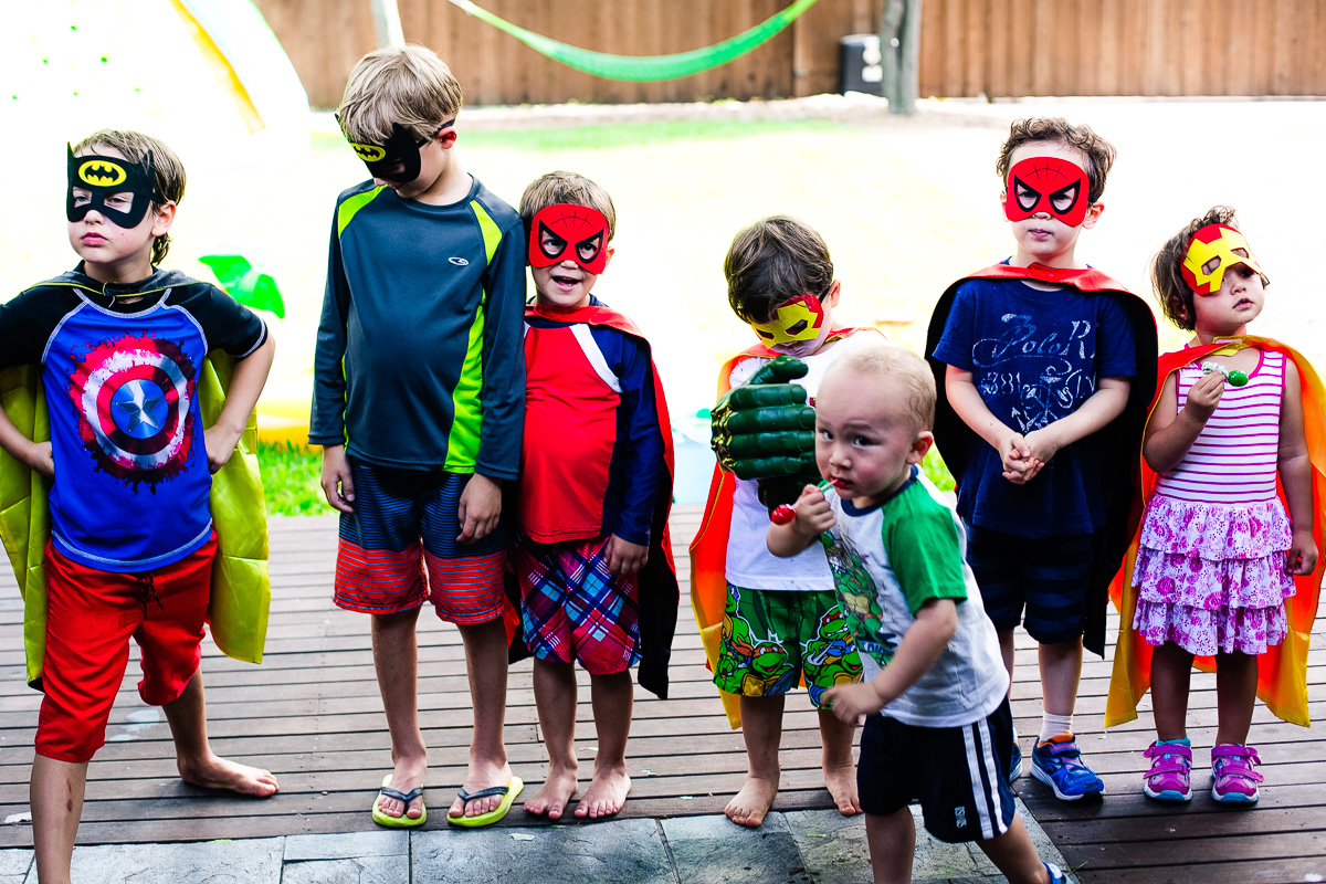 toddler superhero birthday party capes masks