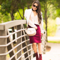 Pencil Skirts + Ankle Booties