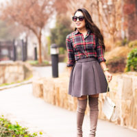 Mixing Preppy Plaid with Neutral Greys