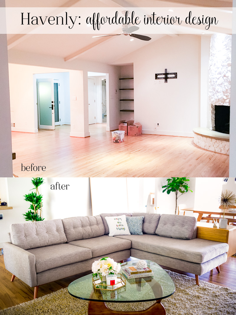 cute & little blog | havenly interior design review | before after | living room interior design | family lifestyle