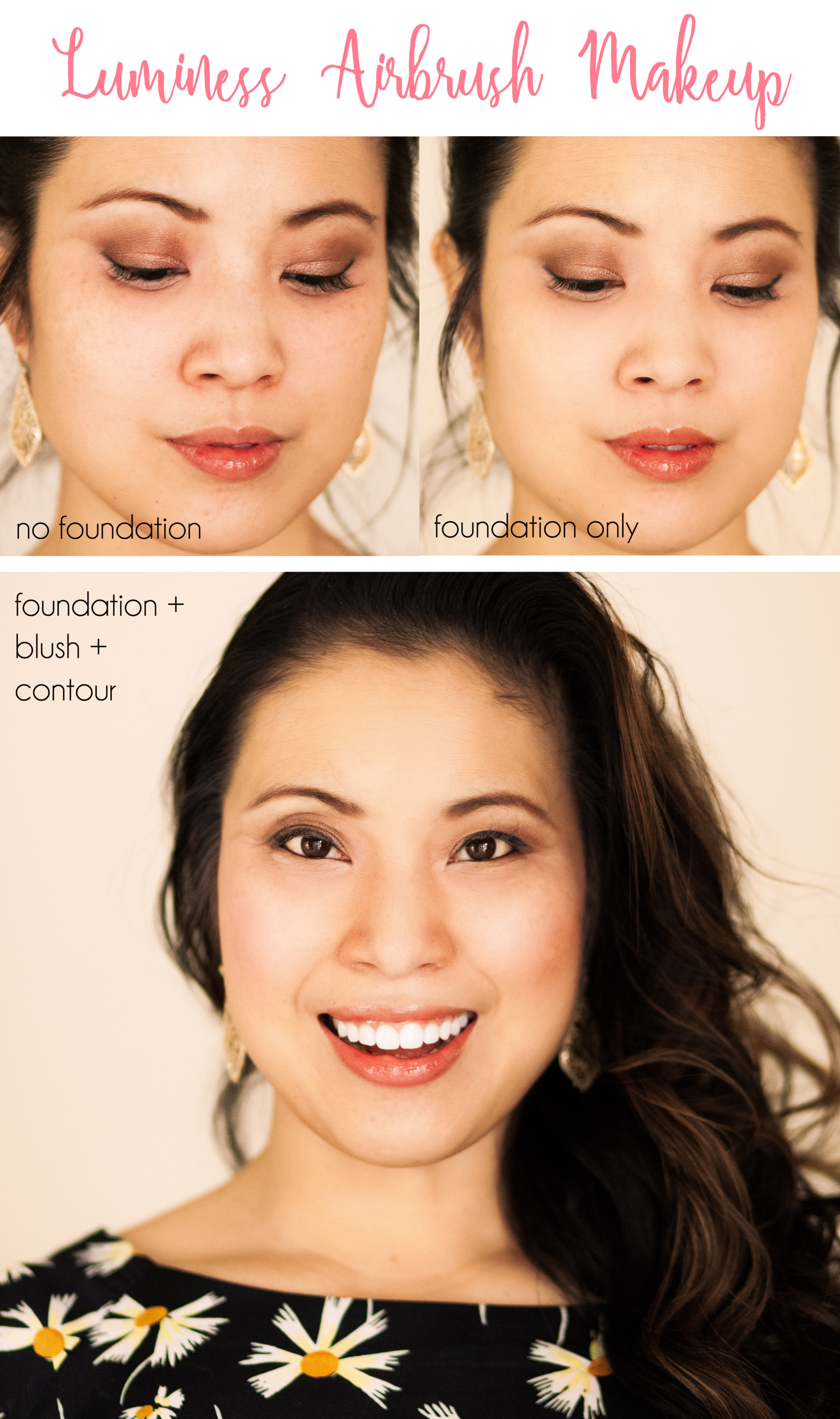 cute & little blog | luminess airbrush makeup review discount coupon code | before after