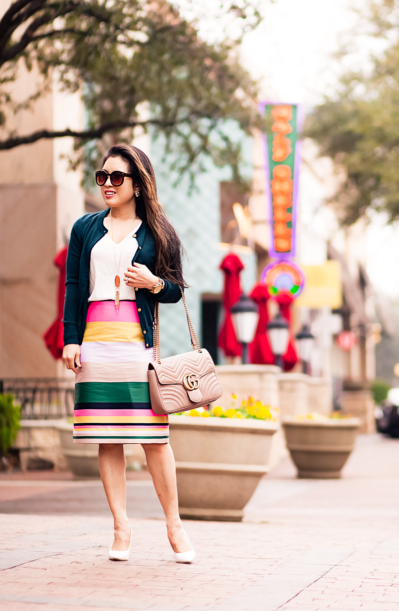 Colorful Stripes for Work by fashion blogger Kileen from cute and little