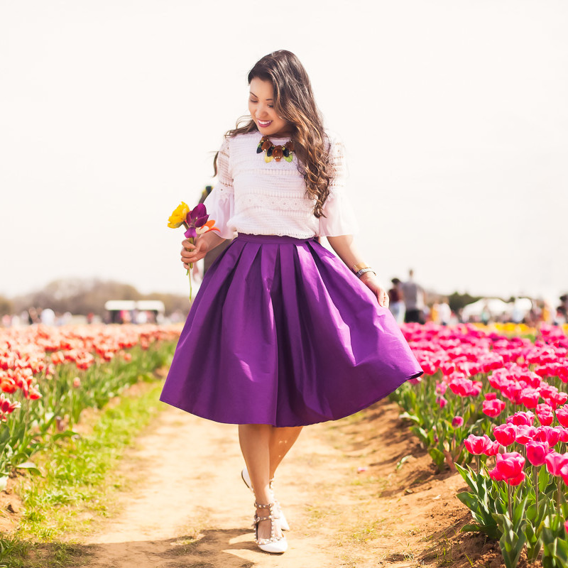 Spring Outfits and Tulip Fields