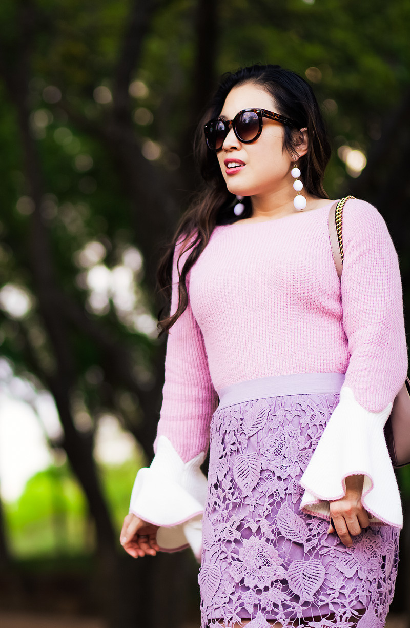 Statement Bell Sleeve Sweater for the Office by Dallas petite fashion blogger Kileen of cute & little