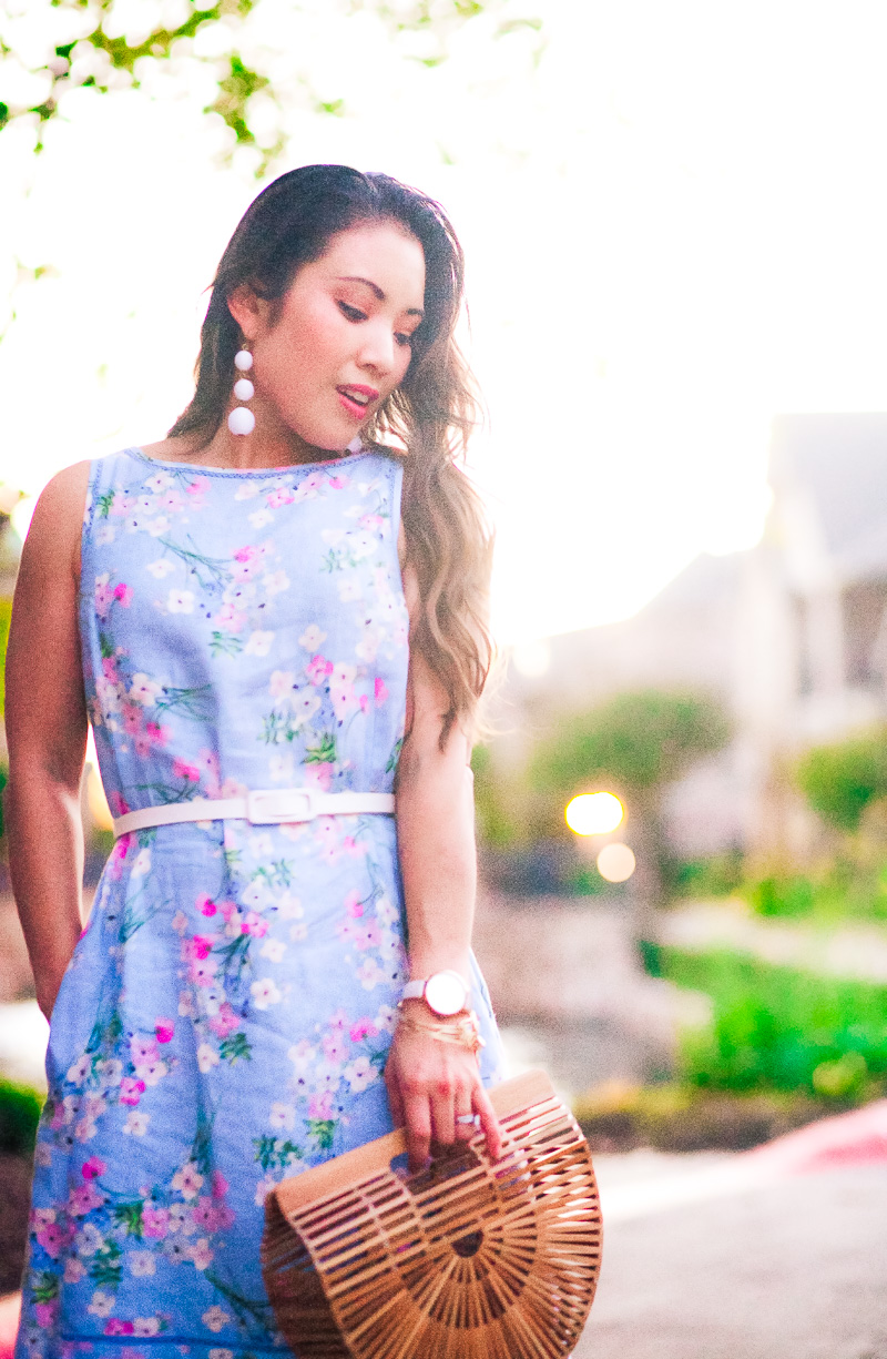 Spring Floral Easter Dress by Dallas petite fashion blogger Kileen of cute & little