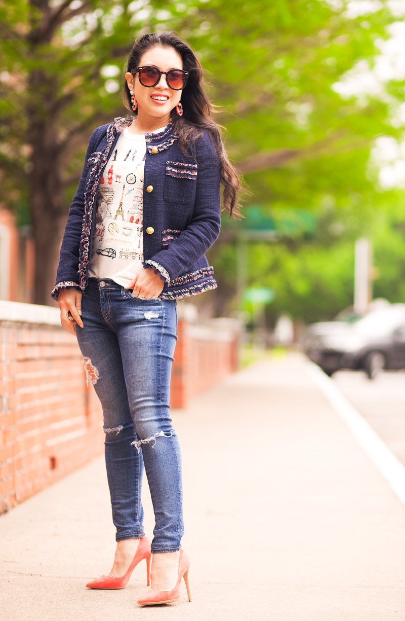 Tweed Blazer - A Spring's Must-Have Staple by Dallas fashion blogger Kileen of cute & little