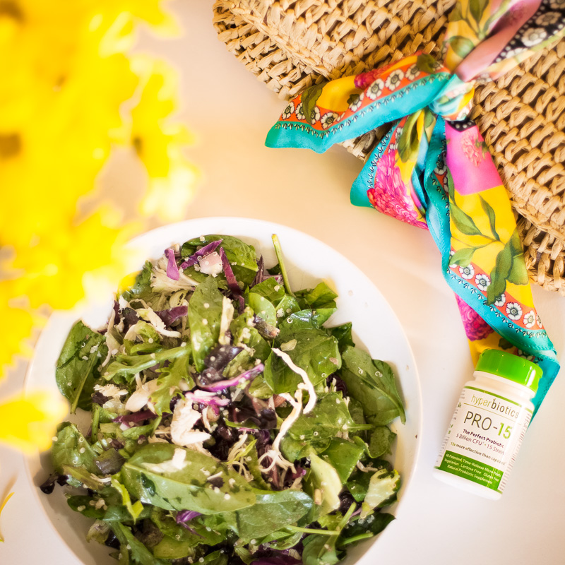 salad, eating healthy, nutrition probiotics vitamins