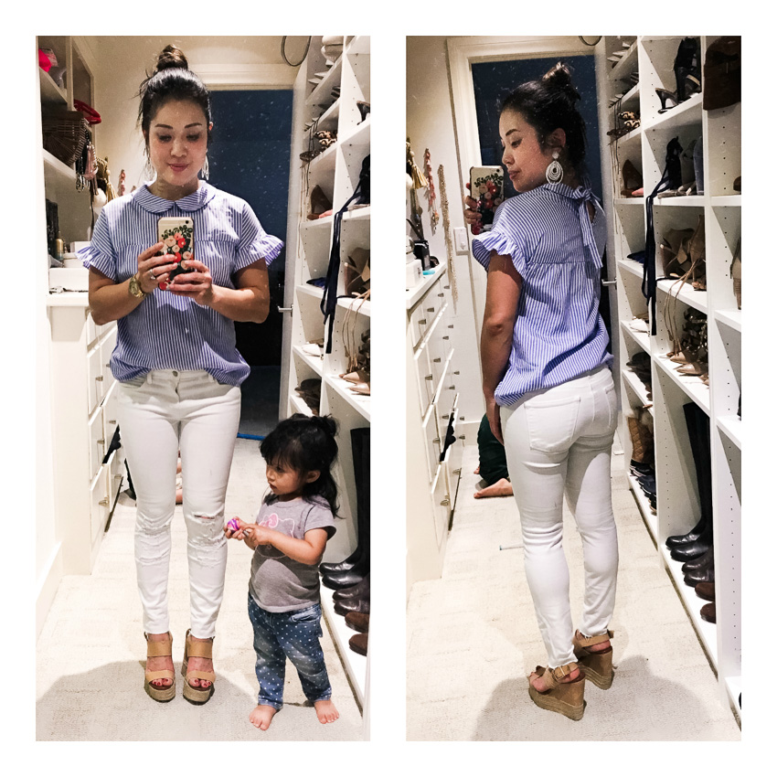 Ripped White Jeans Review + The Pair You Need For Summer by fashion Dallas blogger Kileen of cute & little