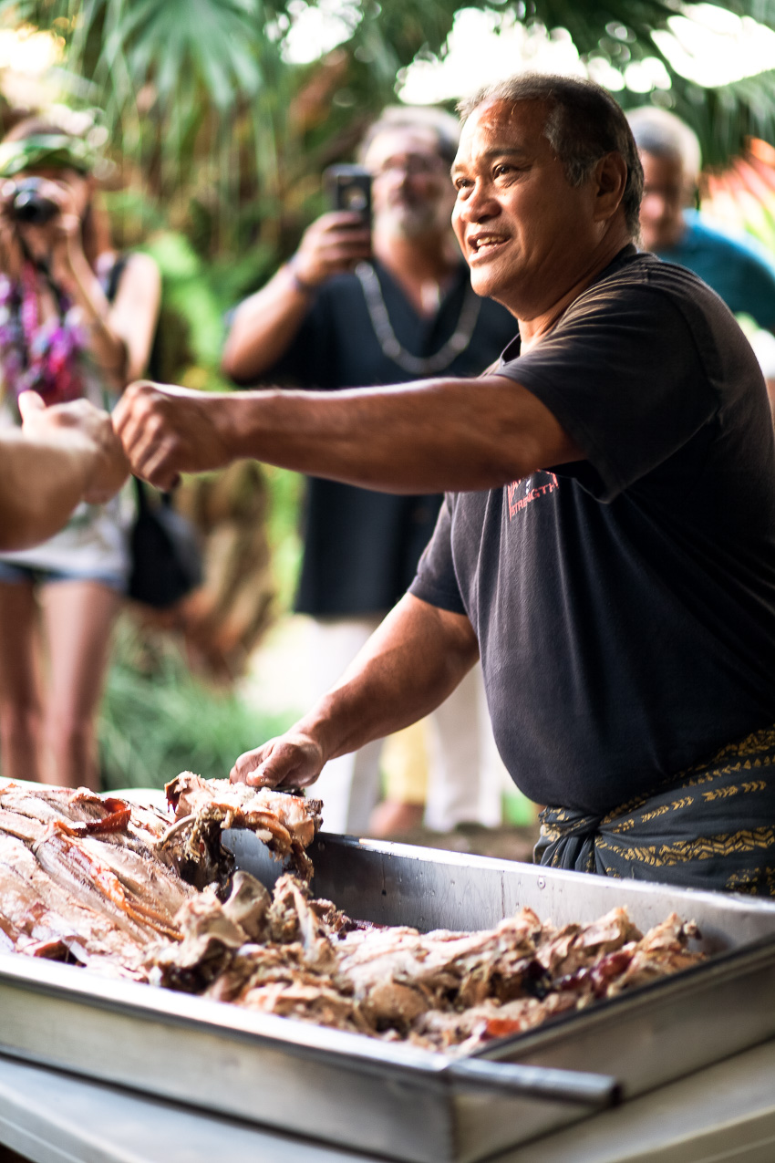 cute & little blog | luau kalamaku review | uncovering pork from imu