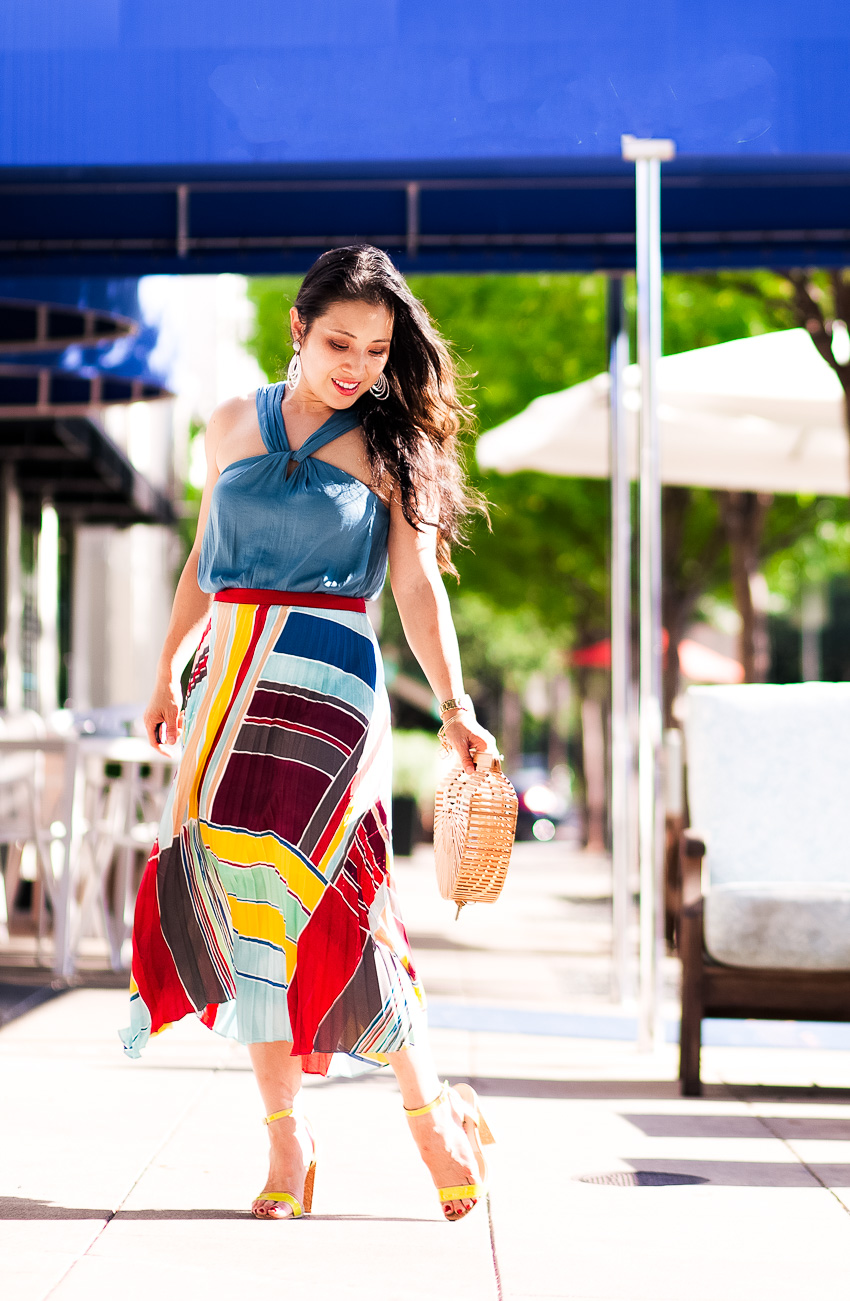 Shake Up Your Summer!  3 Tips for Wearing Colorful Fashion and Prints by petite fashion Dallas blogger Kileen of cute and little