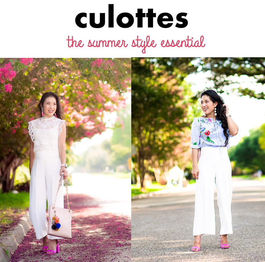 culottes: the summer style essential | styling outfit inspiration ideas
