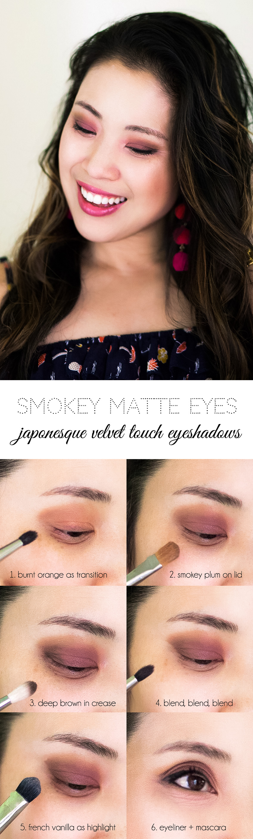 Makeup Tutorial: Matte Smokey Eyes Glam Using Japonesque Velvet Touch Palettes