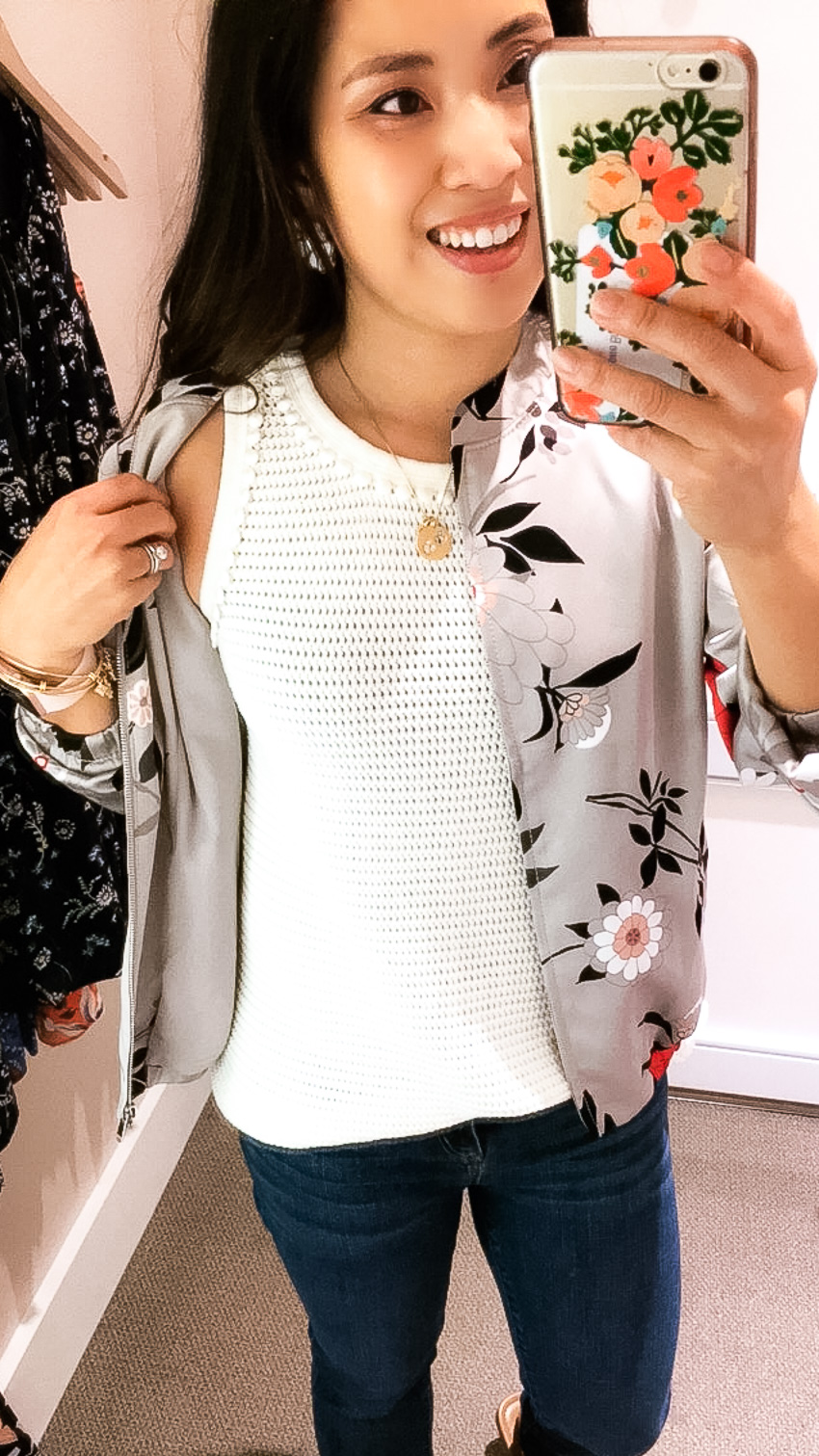LOFT Sale: Dressing Room Diaries by Dallas fashion blogger cute and little | pom pom sweater tank | loft dressing room review