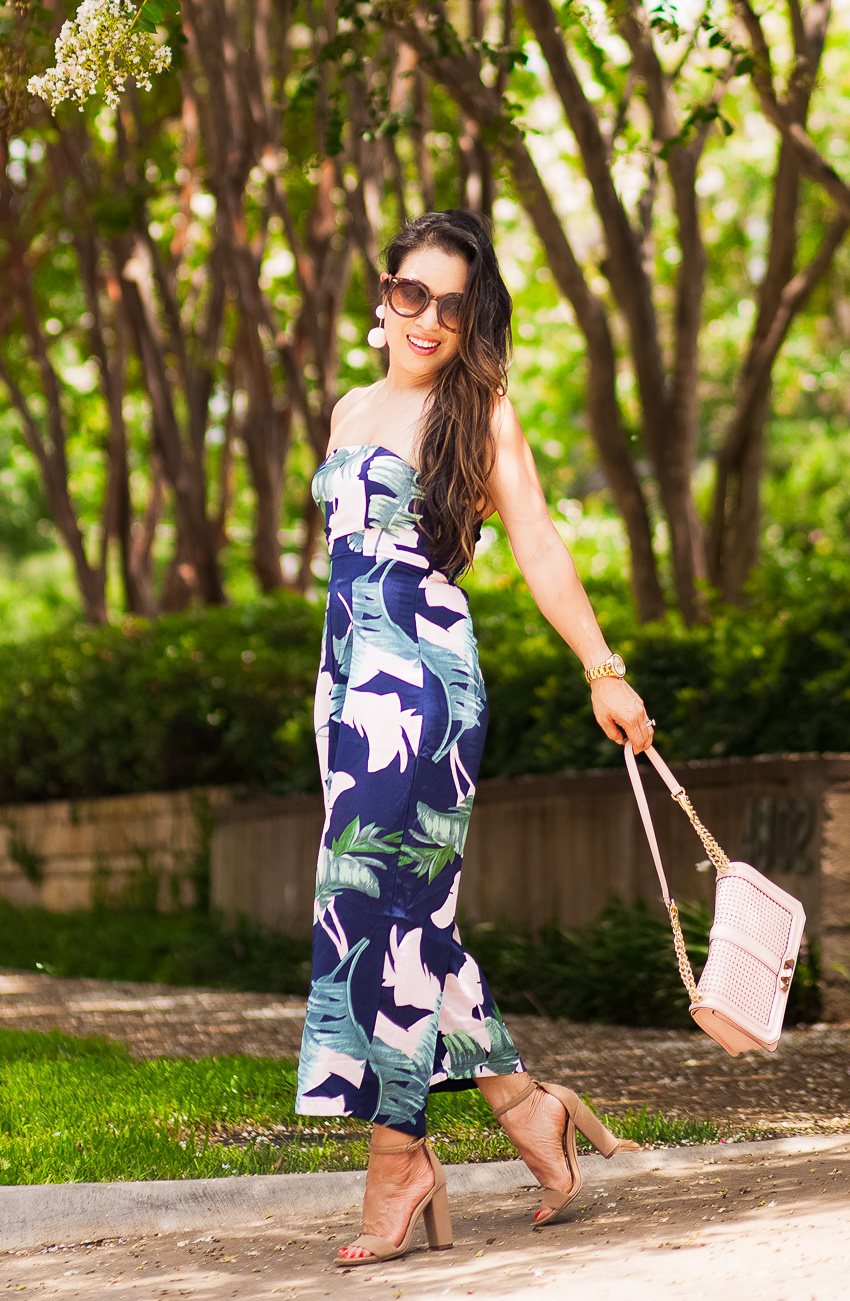 cute & little | dallas petite fashion blog | floral culotte jumpsuit | summer outfit