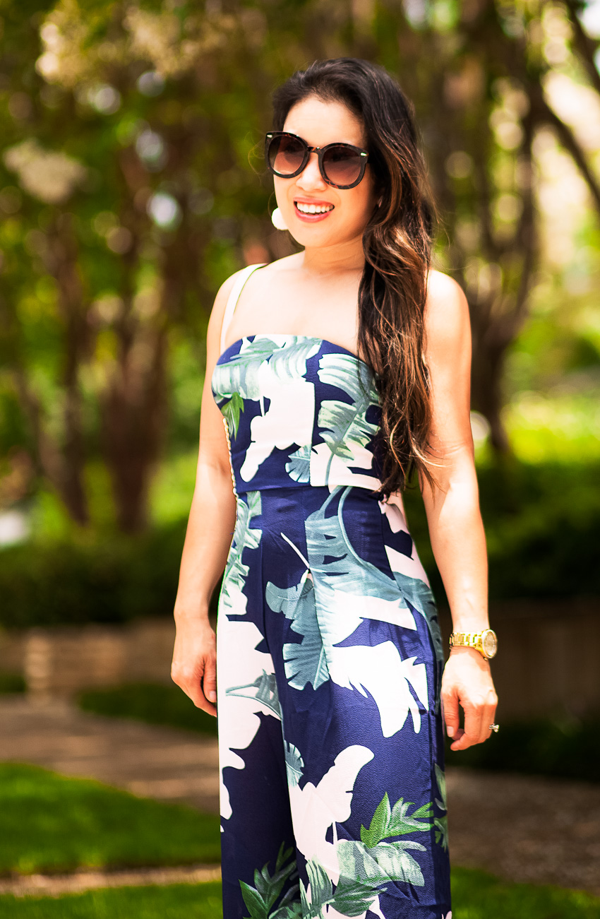 cute & little | dallas petite fashion blog | floral culotte jumpsuit | summer outfit
