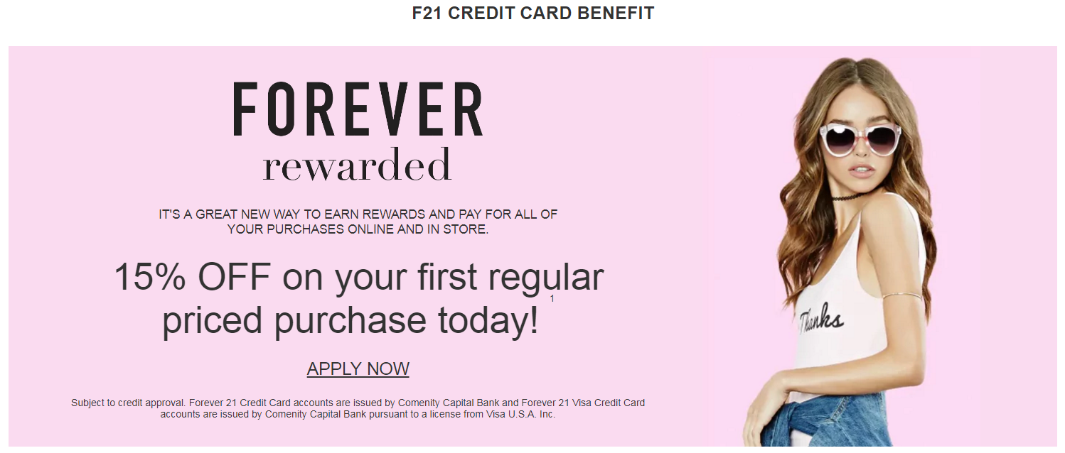 forever 21 credit card