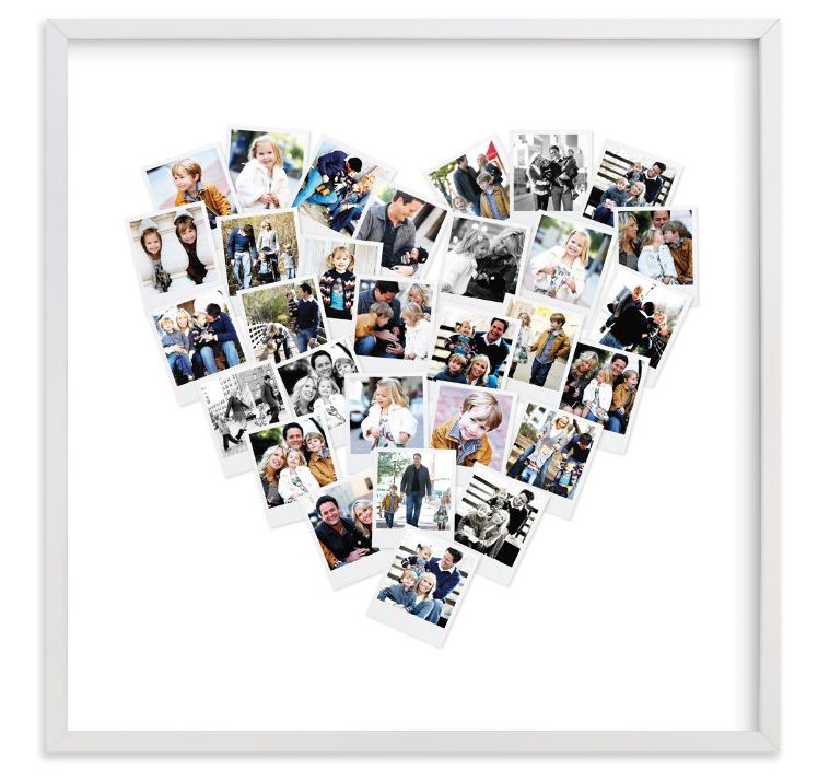 custom heart photo collage