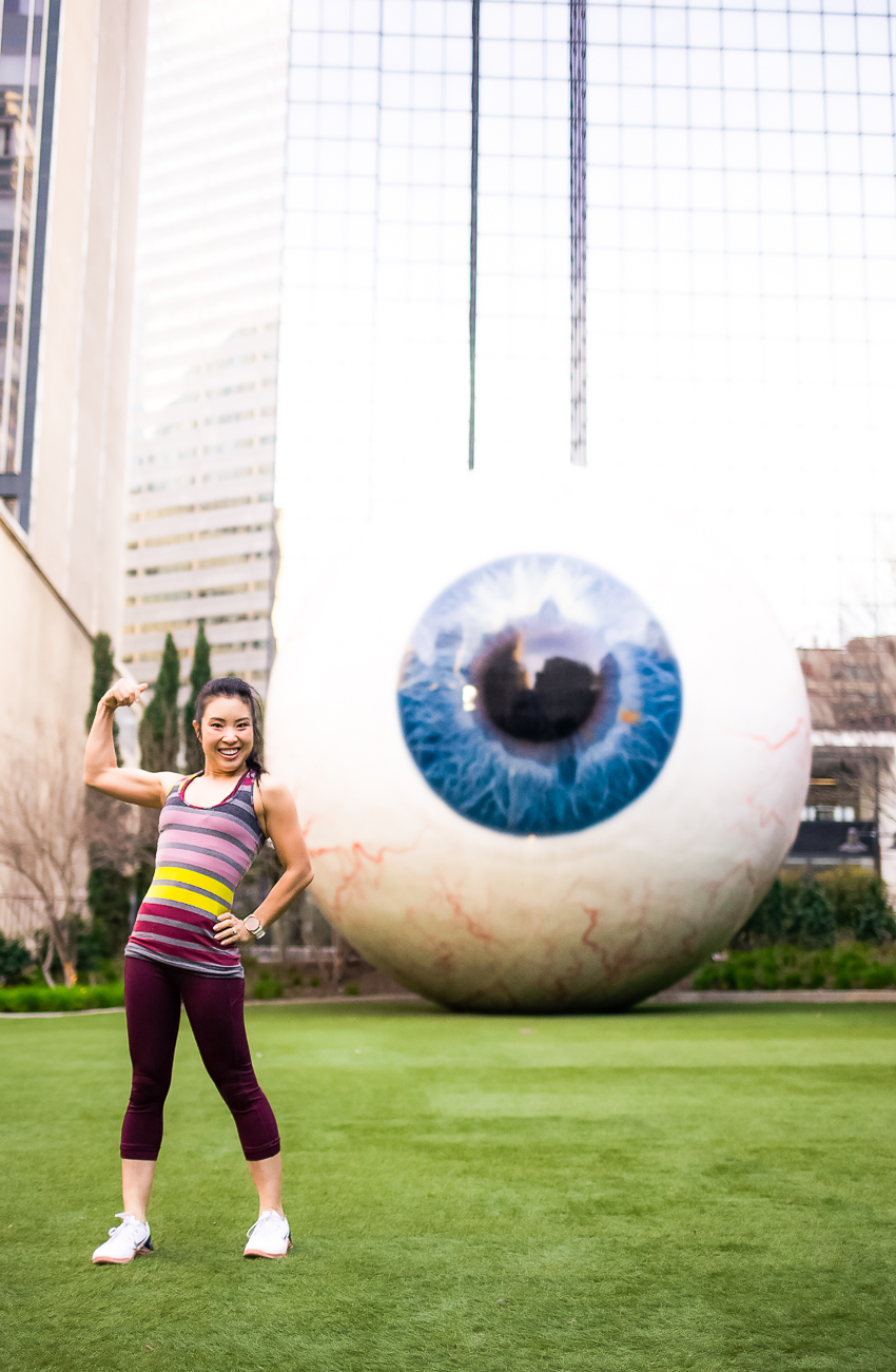 cute & little | dallas fitness lifestyle blog | giant eyeball downtown - The Best Workouts  I'm Loving by popular Dallas blogger, cute & little