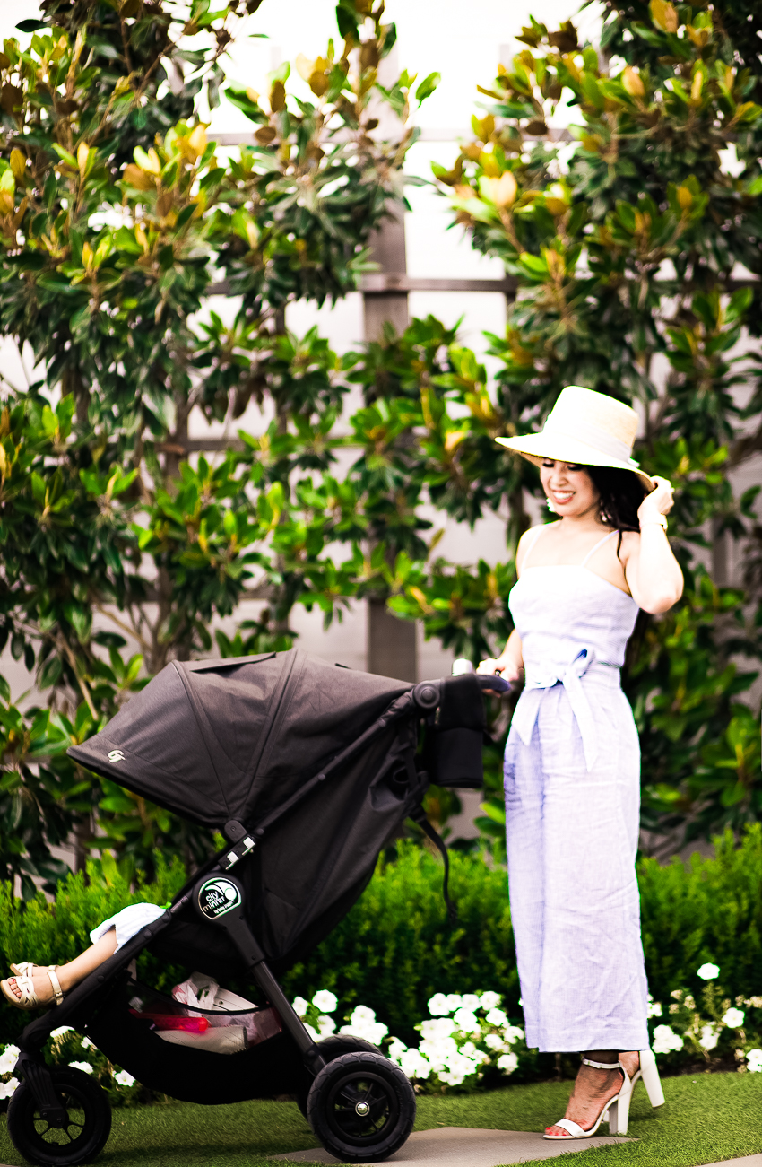 cute & little | dallas petite fashion blog | magnolia market waco fixer upper road trip | j.crew striped linen jumpsuit outfit | baby jogger city mini GT anniversary - Summer Day Trip Essentials When Traveling With Toddlers featured by popular Dallas lifestyle blogger Cute & Little
