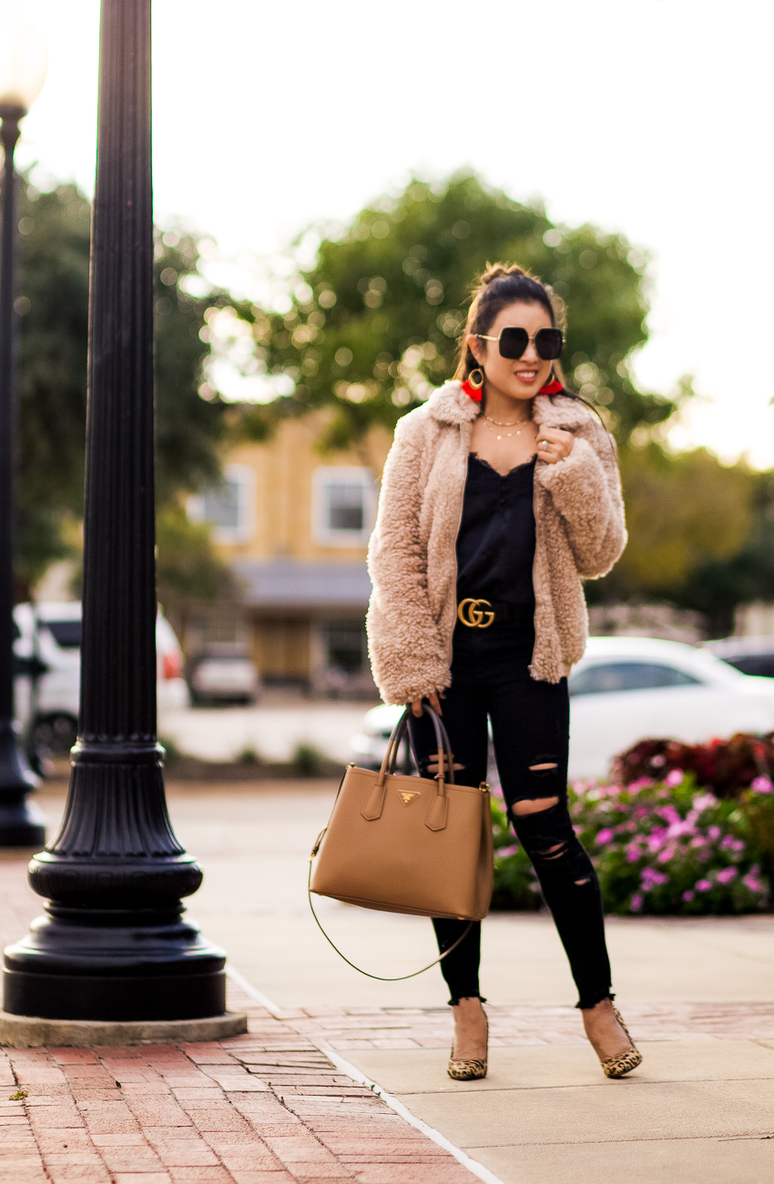 TEDDY JACKET + FAUX-LEATHER PANTS - Style by Deb