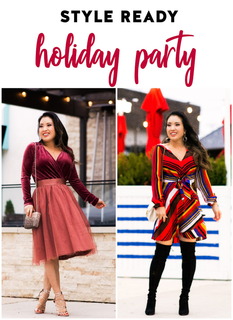 Express | Fashion | Christmas | 2 Festive Holiday Party Outfits featured by top Dallas petite fashion blog Cute & Little 