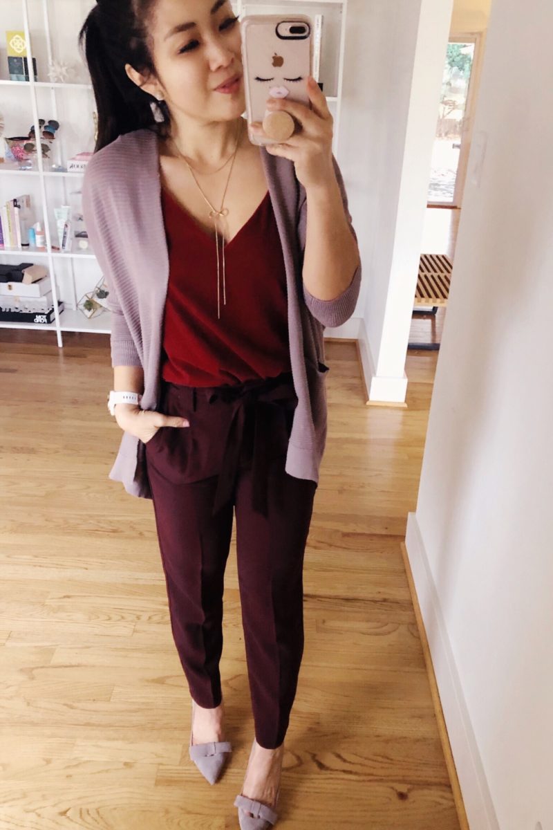 Outfit Quickie: Express Cardigan And Trousers For The Office