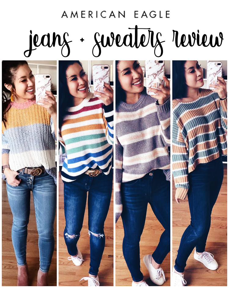 American Eagle Sweaters and Jeans Try-On