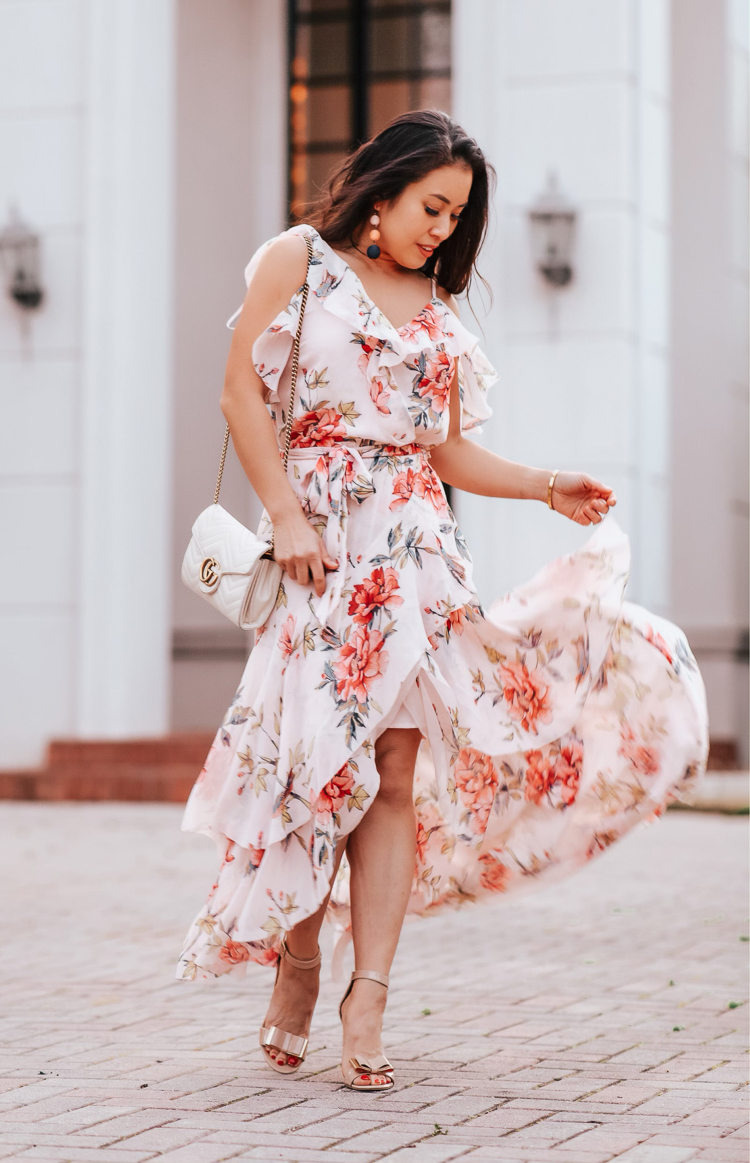 T.J.Maxx Runway featured by top US petite fashion blog Cute & Little; Image of a woman wearing JOIE Cristeta Silk Dress