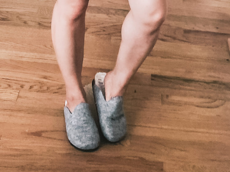 cute & little | dallas popular fashion blog | target stars above sleepwear pajamas try-on haul | dezo slippers review | Target Pajamas Try-On featured by top US petite fashion blog, Cute & Little; image of woman wearing slippers from target