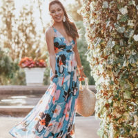 Blue Floral Maxi Dress For Your Next Summer Party
