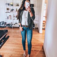 Outfit Quickie: Olive Jacket for Spring + LOFT 50% OFF Sale