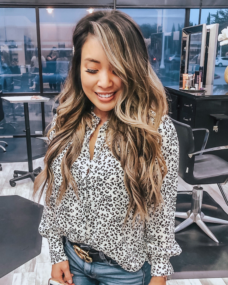 cute & little | popular dallas fashion blog | hand-tied hair extensions before/after faq | Everything You Need To Know About Tie In Hair Extensions by popular Dallas beauty blog, Cute and Little: image of a woman with tie in hair extensions.