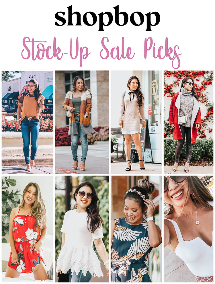 cute & little | popular dallas fashion blog | shopbop stock up sale picks | Shopbop Sale of the Season: 8 Pieces I Own + Recommend by popular Dallas petite fashion blog, Cute and Little: collage image of a woman wearing various items from Shopbop.