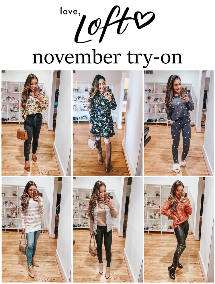 LOFT Fall Try On featured by top US petite fashion blog, cute & little | dallas petite fashion blog | work business casual dress | fall outfit | loft november try-on