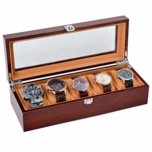 cute & little | valentines day gift ideas for him | watch organizer case | Amazon Valentine's Day Gifts for Him: image of a Amazon JINDILONG Watch Case for Men.
