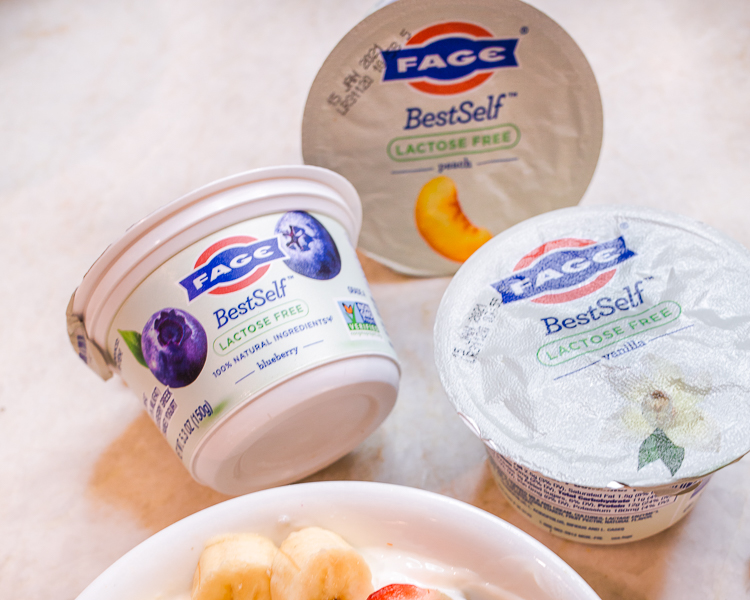 cute & little | dallas lifestyle blog | healthy greek yogurt bowl recipes | fage lactose free yogurt review |Greek Yogurt Bowl by popular Dallas lifestyle blog, Cute and Little: image of various Fage yogurt cups. 