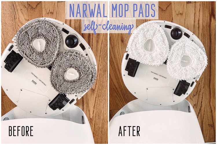 cute & little | dallas mom blog | narwal self-cleaning robot mop vacuum review |Narwal Robot Vacuum by poplar Dallas lifestyle blog, Cute and Little: image of Narwal mop pads. 