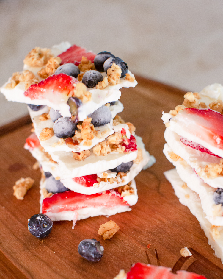 cute & little | dallas mom blog | summertime healthy snack | yogurt bark with berries | Yogurt Bark With Berries by popular Dallas lifestyle blog, Cute and Little: image of yogurt bark with berries. 