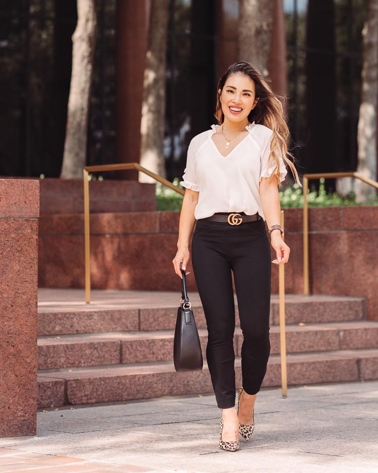 cute & little | dallas petite fashion blogger | Spanx The Perfect Back Seam Skinny Pants Review | Nordstrom Anniversary Sale work outfit