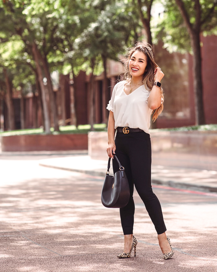 cute & little | dallas petite fashion blogger | Spanx The Perfect Back Seam Skinny Pants Review | Nordstrom Anniversary Sale work outfit