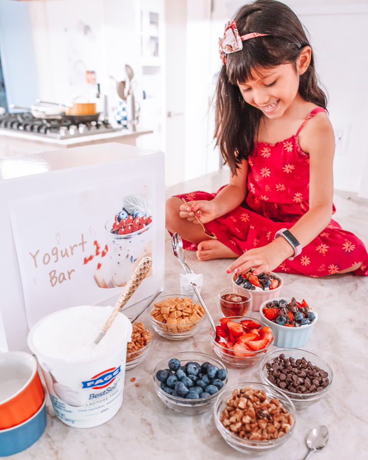 DIY Yogurt Parfait Bar featured by top Dallas lifestyle blogger, Cute & Little